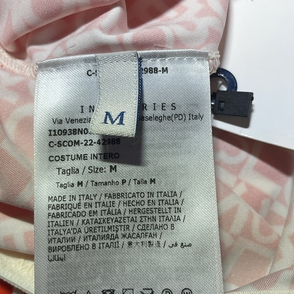 Moncler Orange Logo Scoopback One-Piece Swimsuit Size Medium NWT - Picture 15 of 15